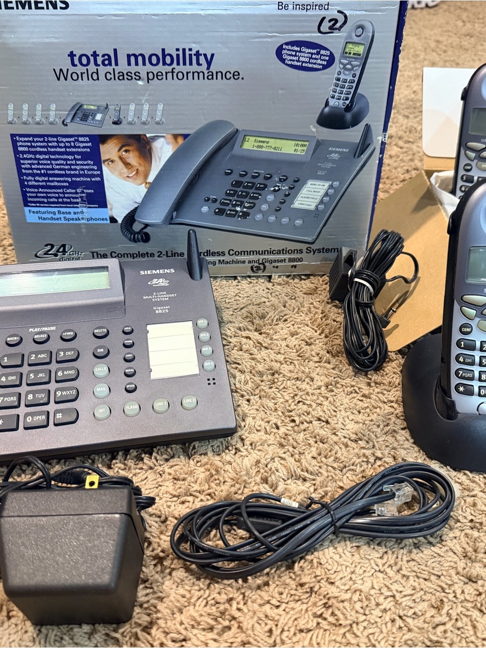 Siemens Gigaset 8825 Phone System Working but LCD Partial Showing W/ 2 Cordless